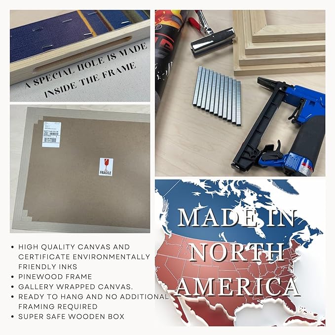 Nature Wall Art Prints - Ocean Forest Mountain Lake Canvas Landscapes - Small to Extra Large Living Room Bedroom Kitchen Bathroom Décor (Trees and Sky, 20L" x 30W")