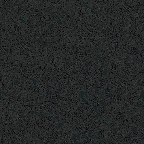 American Floor Mats 1/4in (7mm) Thick Solid Black 4' x 6' Heavy Duty Rubber Rolls, Protective Exercise Mats, Home Gym Rubber Flooring