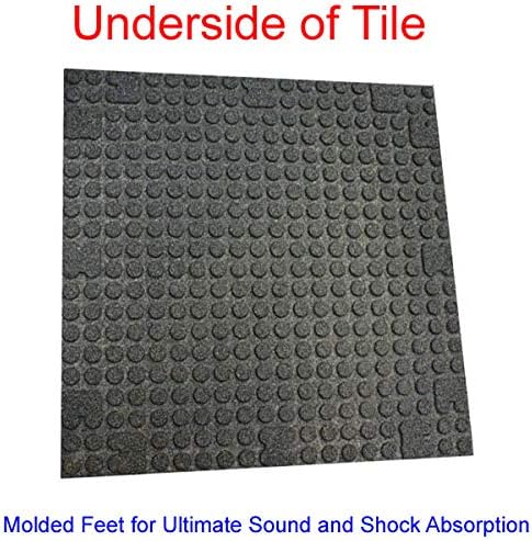 American Floor Mats - Extreme Rubber Gym Flooring - 1 Inch Thick Colorful Rubber Tiles - Superior Shock & Sound Absorbing - 10% Blue, 100 Tile Pack (Covers 400 Sq Ft)