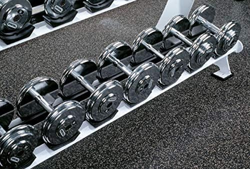 American Floor Mats 1/4in (7mm) Thick 10% Red 4' x 3' Heavy Duty Rubber Rolls, Protective Exercise Mats, Home Gym Rubber Flooring