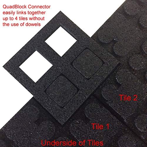 American Floor Mats - Extreme Rubber Gym Tiles - 1 Inch Thick Colorful Rubber Gym Tiles - Superior Shock and Sound Absorbing Tiles - 35% Brown/Mocha/Tan 4 Tile Pack (Covers 16 Sq Ft)