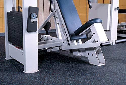 American Floor Mats 1/4in (7mm) Thick 10% Blue 4' x 3' Heavy Duty Rubber Rolls, Protective Exercise Mats, Home Gym Rubber Flooring