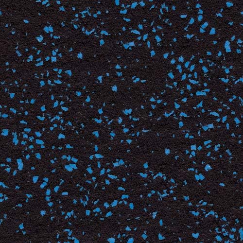 American Floor Mats - Extreme Rubber Gym Tiles - 1 Inch Thick Colorful Rubber Mats - Superior Shock and Sound Absorbing - 10% Blue - 2' x 2' Single Tile (Covers 4 Sq Ft)