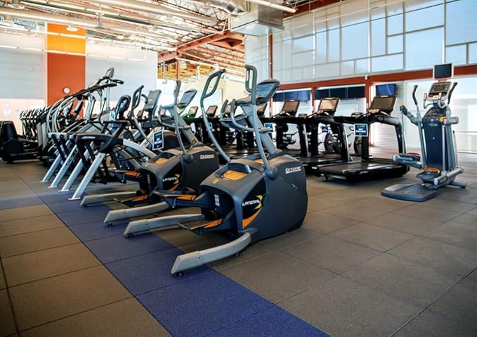 American Floor Mats - Extreme Rubber Gym Tiles - 1 Inch Thick Colorful Rubber Gym Tiles - Superior Shock and Sound Absorbing Tiles - 10% Grey 50 Tile Pack (Covers 200 Sq Ft)