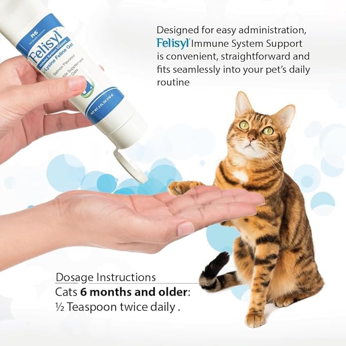 L-Lysine Gel for Cats (5oz) – Supports Immune, Respiratory, and Eye Health. Eases Sneezing, Runny Nose, and Watery Eyes. Tasty Salmon Flavor - Made in The USA (2 Pack)