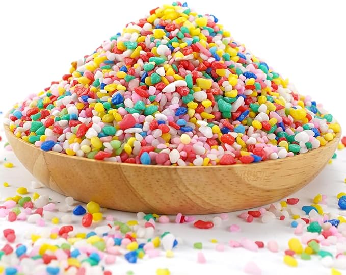 TOYPOPOR 6 lb Decorative Rocks, Mini Rainbow Gravel Pebbles Aquarium Gravel Mixed Color Stones Succulent Cactus Bonsai Gritty Mix Rocks for Top Dressing, Plants, Fish Tank, Lanscaping, Home Decor