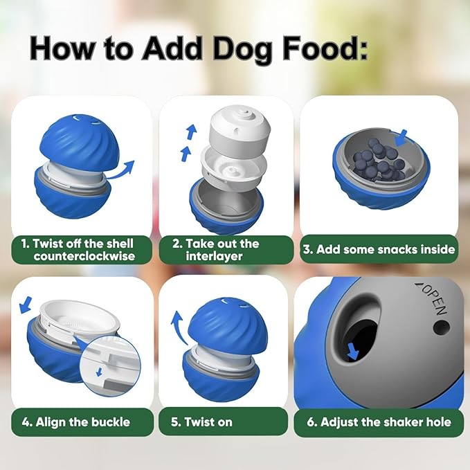 Zoomie Buddy 2.0, Zoomie Buddy for Dogs, 2 in 1 Smart Touch Interactive Dog Balls ＆ Pet Feeder, 2.83" Diameter, Suitable for Small/Medium Dogs, with Fruit Plush Cover (Blue+Orange, Bayberry)
