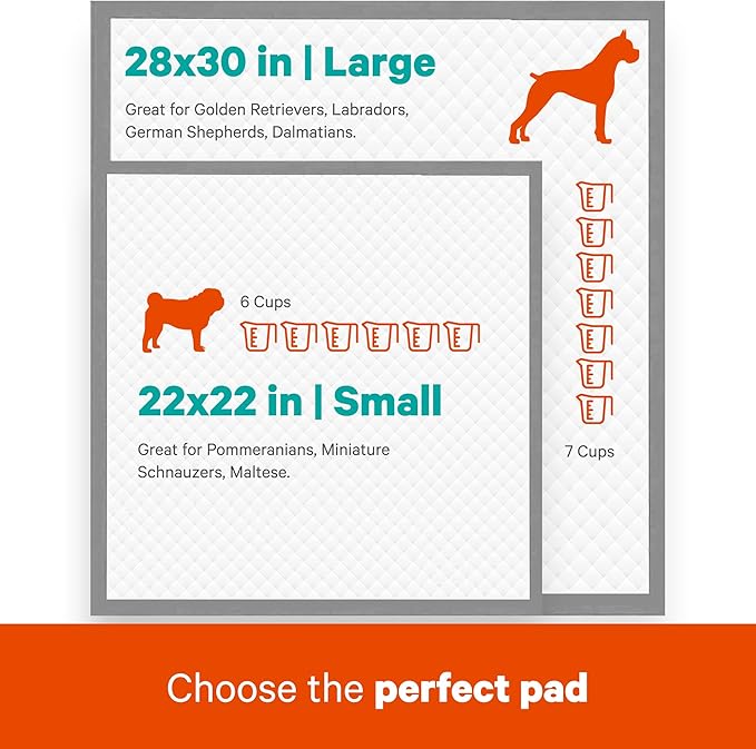 Scented Puppy Pads, [100 Count], Dog Pee Pads for Training, Absorbent Potty Pads for Dogs, Quick-Drying Leakproof Large Dog Pads with Odor Control, 22"x22", Puppy Pads for Indoor or Outdoor Use