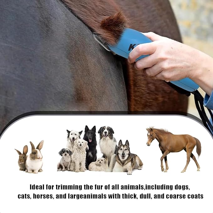Wide Blades for Dog Grooming Blades Compatible with Andis Dog Clippers,Size #10W+30W+5FW+7FW Dog Clipper Blades Compatible with Oster A5,Wahl km10 Dog Clippers,Stainless-Steel Blade Sharp