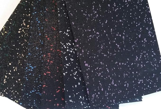 American Floor Mats 1/4in (7mm) Thick 10% Mocha 4' x 16' Heavy Duty Rubber Rolls, Protective Exercise Mats, Home Gym Rubber Flooring