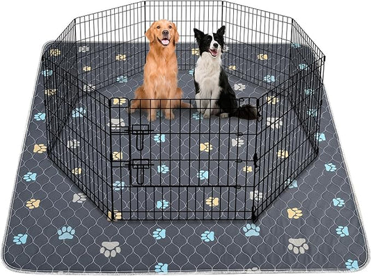 Aitmexcn Washable Puppy Dog Pee Pad, 100% Waterproof Whelping Training Mat for Puppy/Senior Dog, Fast Drying Reusable Puppy Pads for Indoor, Outdoor and Car Travel- 72'' x 72''- 2PCS