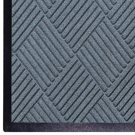 WaterHog Diamond | Commercial-Grade Entrance Mat with Rubber Border – Indoor/Outdoor and Quick Drying Door Mat (Bluestone, 6' x 8.4')
